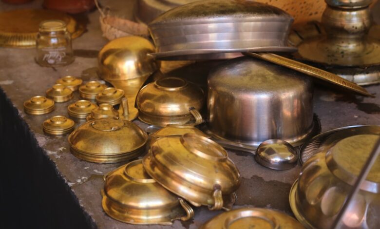 how to store Indian cookware and utensils in small kitchen